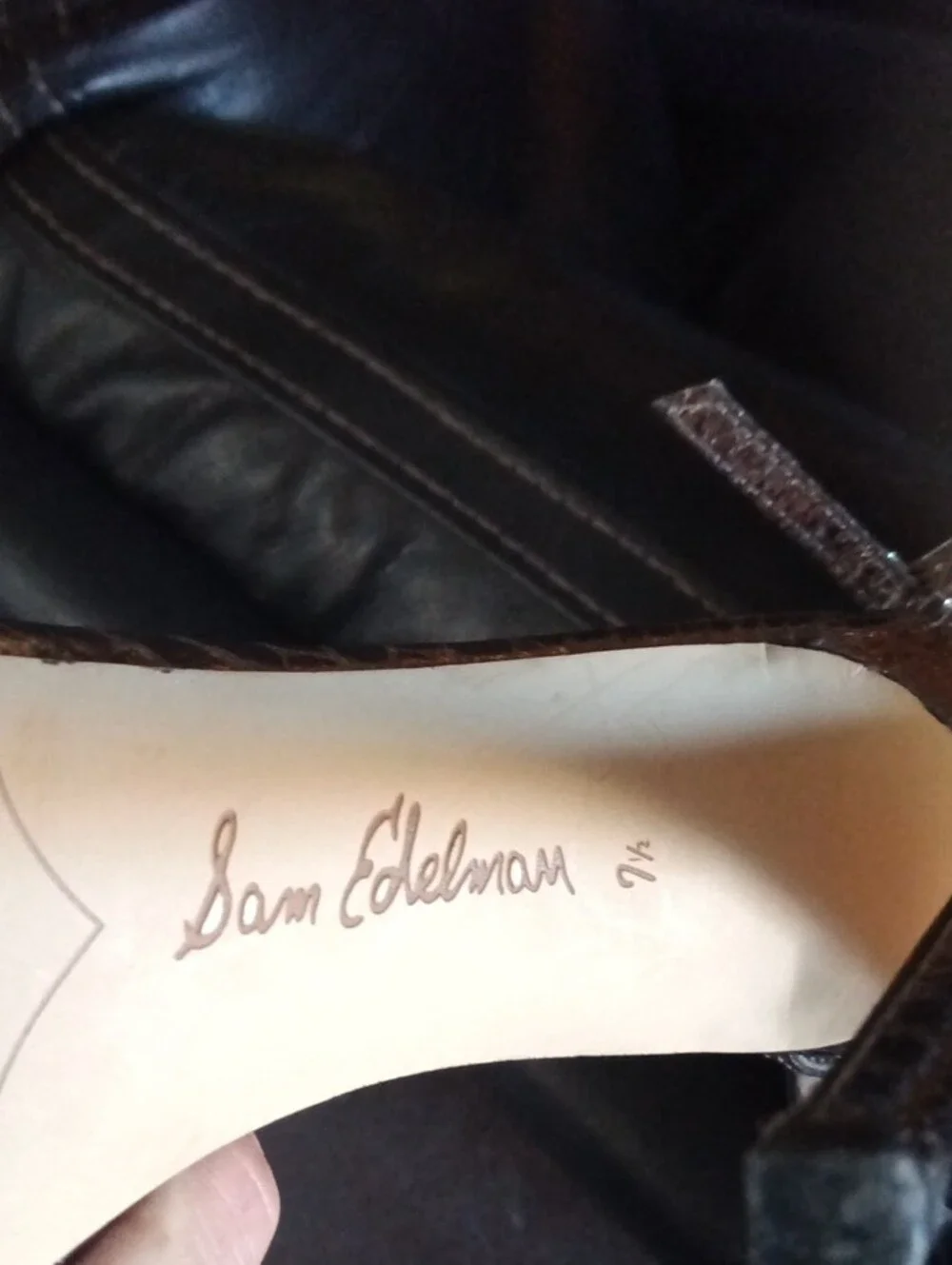 Sam Edelman Metallic Rose Gold Ankle-Strap Sandal